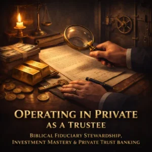 Operating in Private as a Trustee: Biblical Fiduciary Stewardship, Investment Mastery & Private Trust Banking