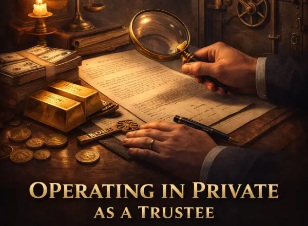 Operating in Private as a Trustee Biblical Fiduciary Stewardship Visual