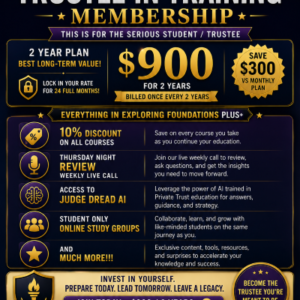 Trustee in Training Bi-Annual Membership