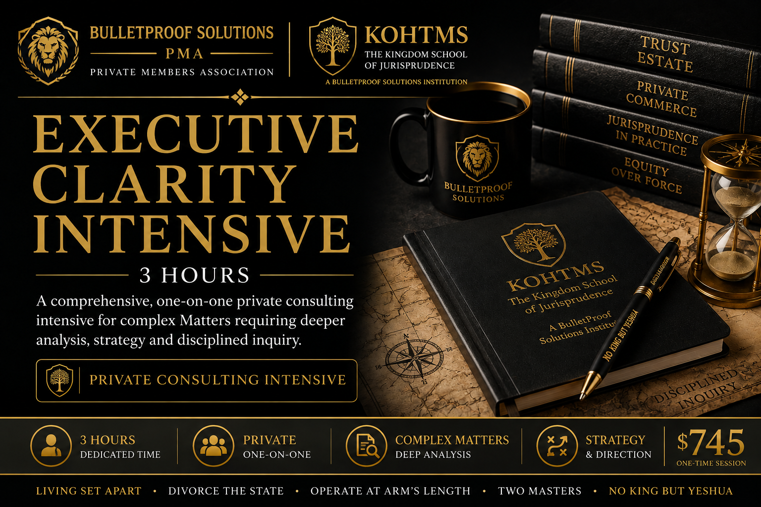 Executive Clarity Intensive private consulting service from BulletProof Solutions